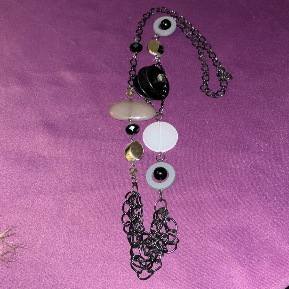Fun chain black necklace